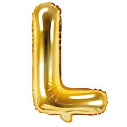 Balónik fóliový písmeno L zlaté 35 cm