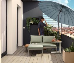 Variabilná súprava balkónového lounge nábytku  »Liska«