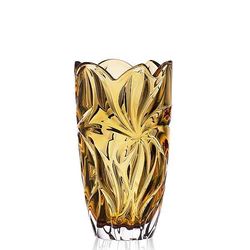 Aurum Crystal Váza FLORA amber 280 mm