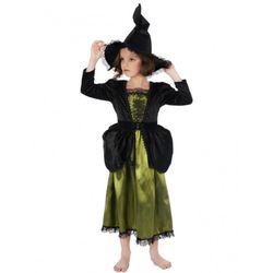 Kostým detský Čarodejnica Belina zelená veľ. 140