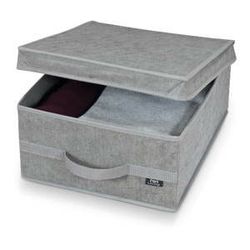 Sivý úložný box Domopak Stone Medium, 45 x 35 cm