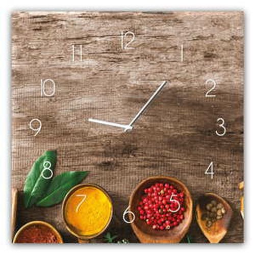 Nástenné hodiny Styler Glassclock Pepper, 30 × 30 cm