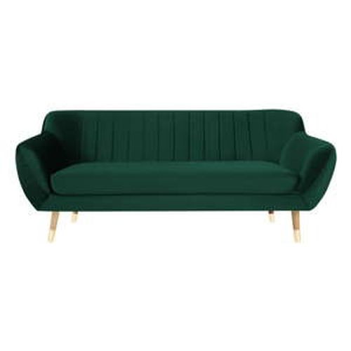 Tmavozelená zamatová pohovka Mazzini Sofas Benito, 188 cm