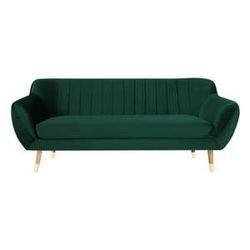 Tmavozelená zamatová pohovka Mazzini Sofas Benito, 188 cm