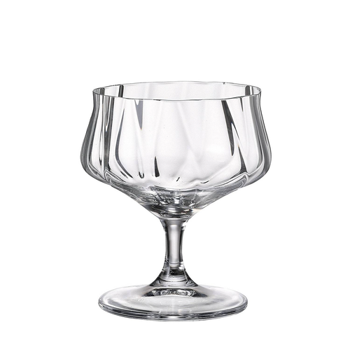 Crystal Bohemia Cettia optic poháre na zmrzlinu 295 ml 6 ks
