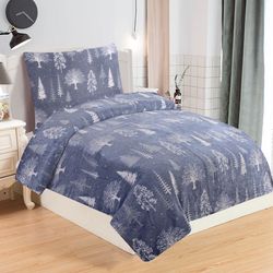 Mikroplyšové posteľné obliečky - stromčeky, 140x200 cm