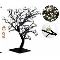 Dekoratívne LED osvetlenie - strom s kvetmi, studená biela