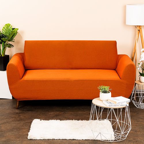 4home Multielastický poťah na dvojkreslo Comfort terracotta, 140 - 180 cm