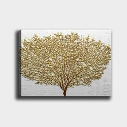 Hanah Home Obraz Strom 70x100 cm zlatý