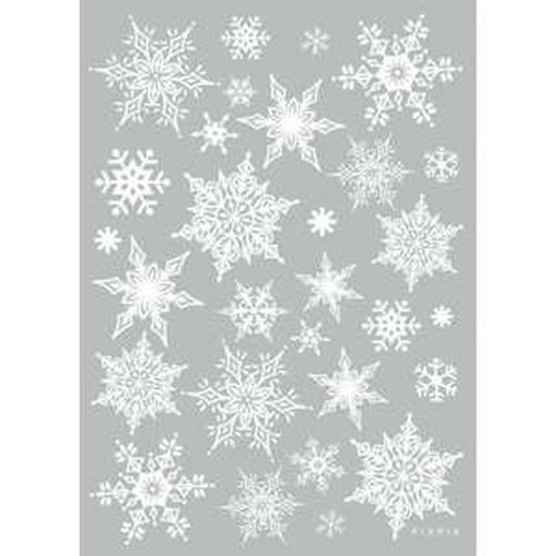 Sada 30 vianočných samolepiek Ambiance Christmas White Flakes