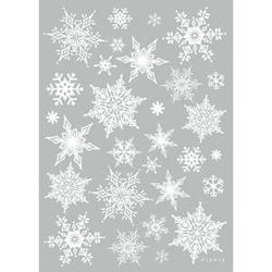 Sada 30 vianočných samolepiek Ambiance Christmas White Flakes