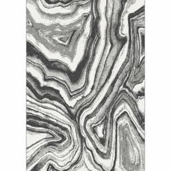 Sinan koberec 133x190 cm biela / čierna / vzor