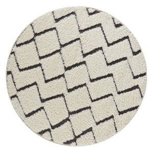 Béžovo-čierny koberec Mint Rugs Handira, ⌀ 160 cm