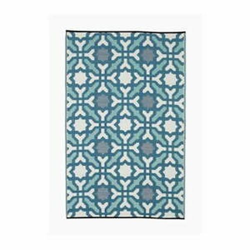 Modro-sivý obojstranný vonkajší koberec z recyklovaného plastu Fab Hab Seville, 150 x 240 cm