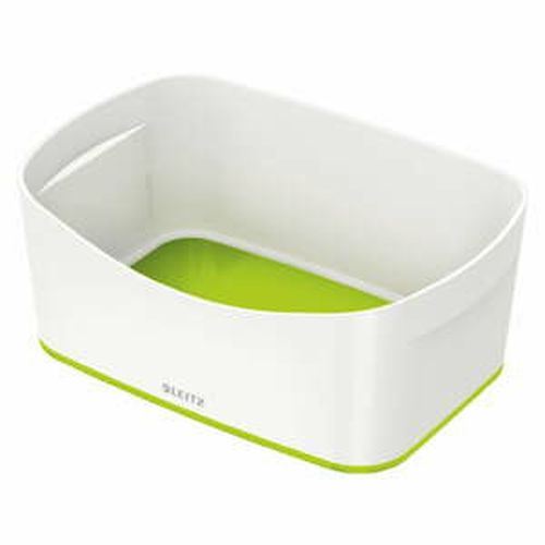 Bielo-zelená stolová škatuľa Leitz MyBox, dĺžka 24,5 cm