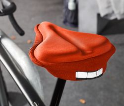 Poťah na sedadlo bicykla s pamäťovou penou, oranžový