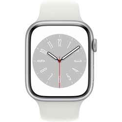APPLE Watch S8 GPS 45 mm Silver /White Sport