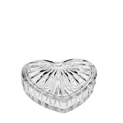 Crystal Bohemia Sklenená dóza v tvare SRDCE 110 mm