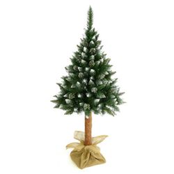 Vianočný stromček na pni Christee 7 180 cm - zelená / biela