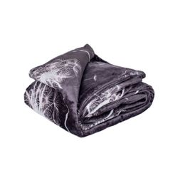 Mikroplyšová deka - Sivá púpava, 150 x 200 cm