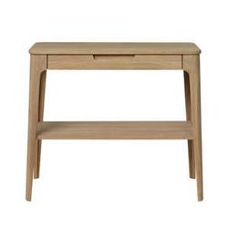 Konzolový stolík z dreva bieleho duba Unique Furniture Amalfi, 90 x 37 cm