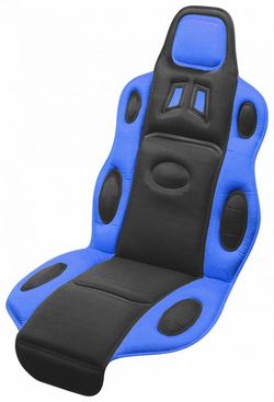 Poťah sedadla Race - univerzálny, čierno / modrý