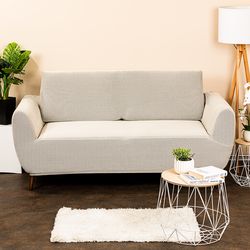 4home Multielastický poťah na dvojkreslo Comfort smotanová, 140 - 180 cm