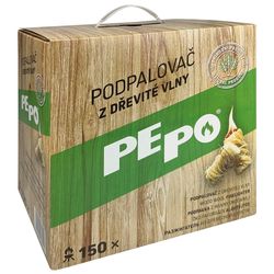 PE-PO Podpaľovač z drevitej vlny, 150 ks