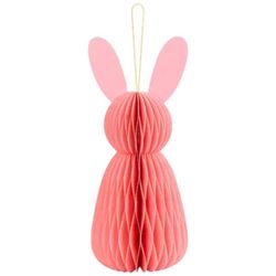 Dekorácia papierová Zajac, ružový 30 cm