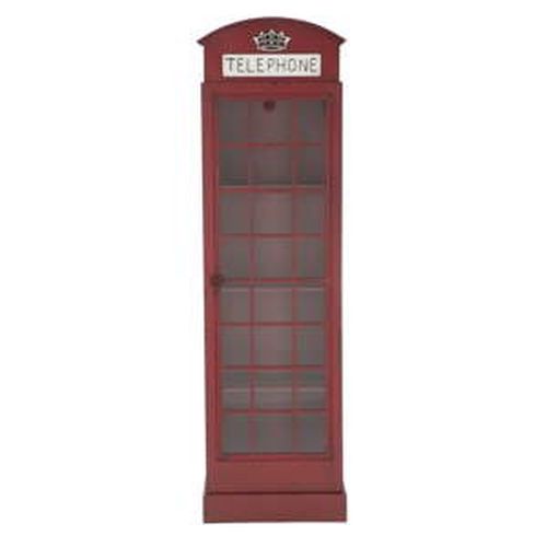 Červená železná vitrína Mauro Ferretti London Telephone Booth