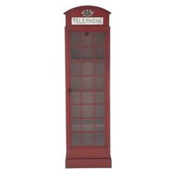 Červená železná vitrína Mauro Ferretti London Telephone Booth