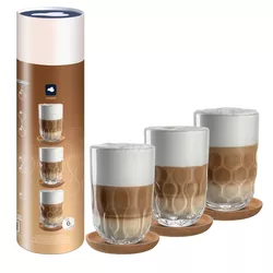 Leonardo poháre na latte s tanierikmi Gocce 390 ml 6 ks