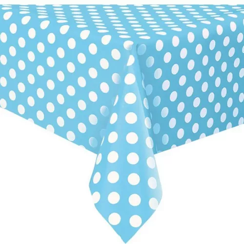 Obrus plastový s bodkami Powder Blue