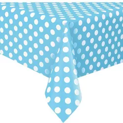 Obrus plastový s bodkami Powder Blue
