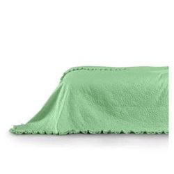 Zelený pléd cez posteľ AmeliaHome Tilia Mint, 260 x 240 cm