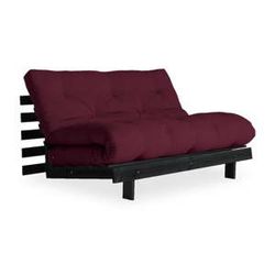 Rozkladacia pohovka s tmavočerveným poťahom Karup Design Roots Black/Bordeaux