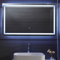 AQUAMARIN kúpeľňové zrkadlo s LED osvetlením, 100 x 60 cm