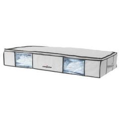 Sada 2 bielych úložných boxov pod posteľ s vakuovým obalom Compactor XLarge Underbed Life, 105 x 15,5 cm