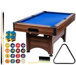 GamesPlanet biliardový stôl 6 ft, svetlý/modrý s vybavením