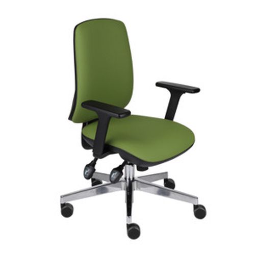 Kancelárska stolička s podrúčkami Sean 3D - zelená / čierna / chróm