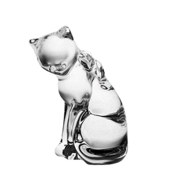 Crystal Bohemia Mačka sklenená figúrka