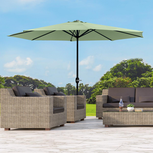 Záhradný slnečník, zelený, pr. 3 m