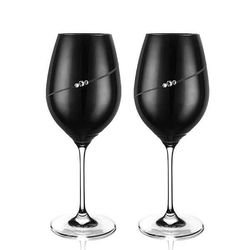 Diamante Silhouette black poháre na víno 470 ml, 2 ks