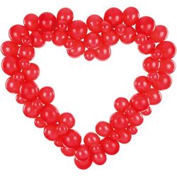 Sada balónikov Srdce červené s rámom 160 cm