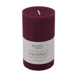 Vínovočervená sviečka Rustic candles by Ego dekor Rust, doba horenia 38 h