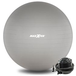 MAXXIVA Gymnastická lopta Ø 55 cm s pumpičkou, strieborná