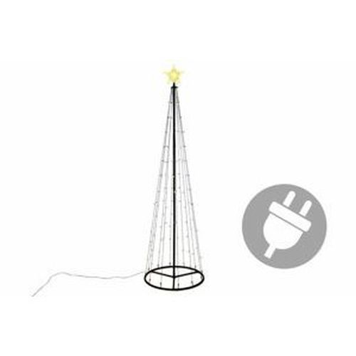 Vianočná dekorácia - svetelná pyramída stromček - 240 cm teplá biela