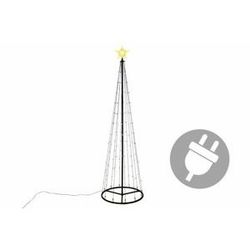 Vianočná dekorácia - svetelná pyramída stromček - 240 cm teplá biela