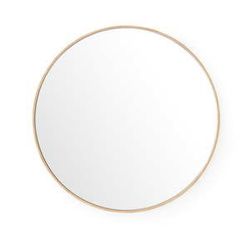 Nástenné zrkadlo s rámom z dubového dreva Wireworks Glance, ⌀ 66 cm