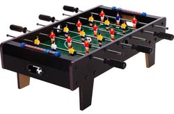 Mini stolný futbal s nožičkami 70 x 37 x 25 cm - čierny